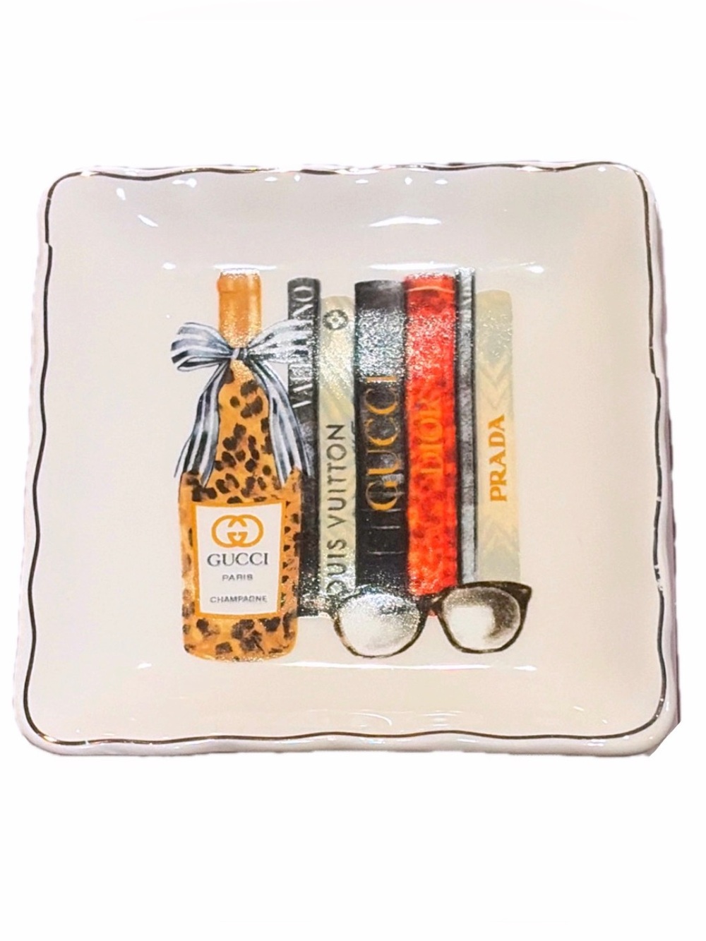 NIB Decorative Fashion Ceramic Trinket Tray